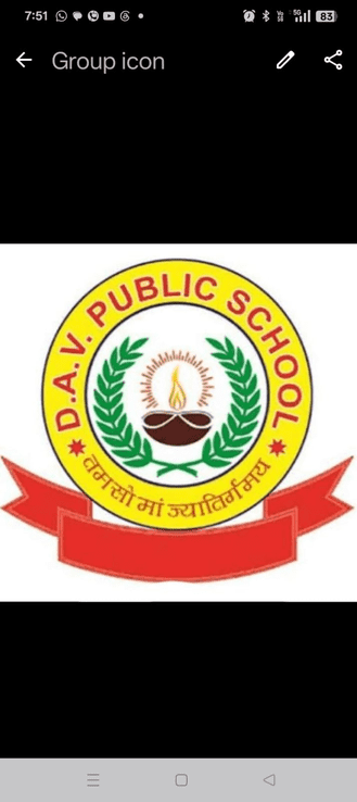 D. A. V. Public school logo